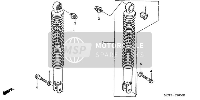 Honda FJS600 2002 Hinteres Kissen für ein 2002 Honda FJS600